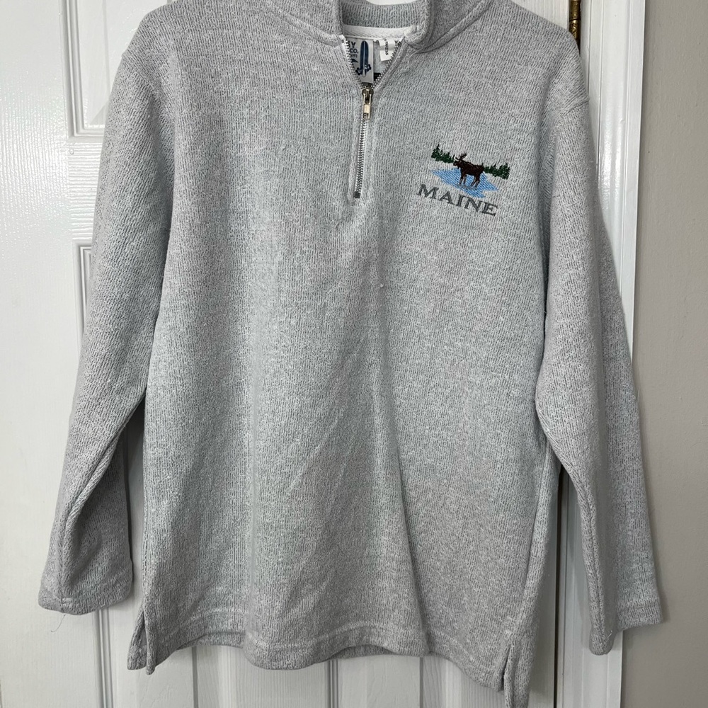 Gray Half-Zip Sweater